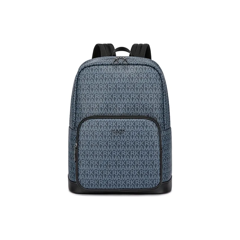 FAIRWHALE PVC Backpack Regular Unisex Graphite Gray/Dull Yellow Brown/Dusty Blue-11