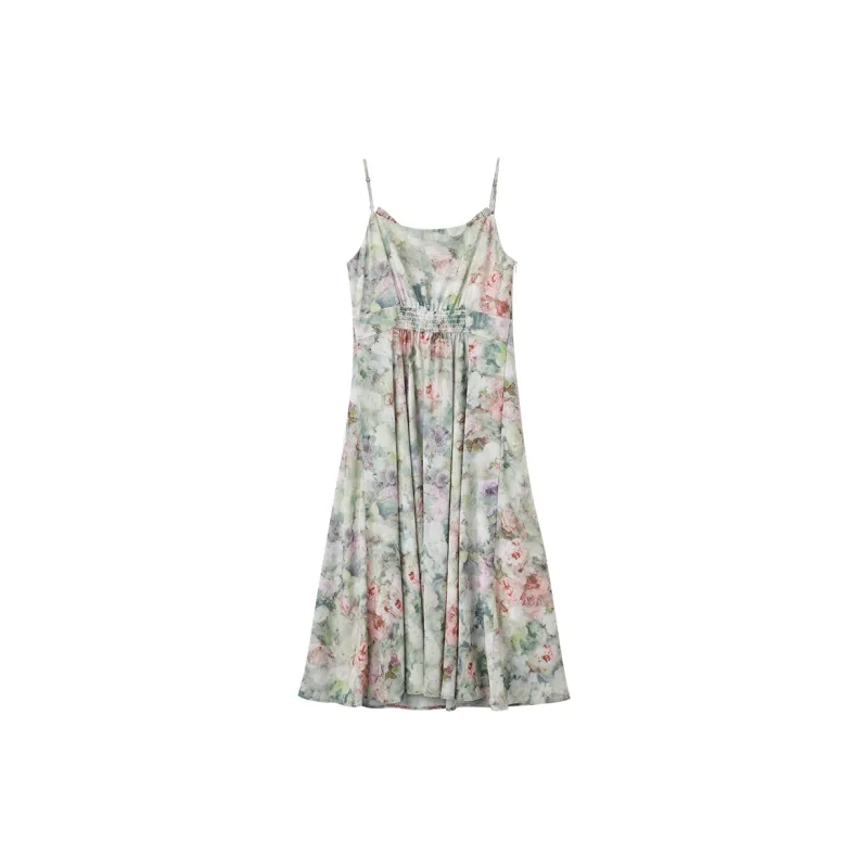 XIANGYING Slip Dresses Women's Fruit Green-1