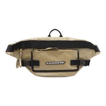 LACOSTE Coated Canvas Canvas Bag Fanny Pack Regular Men's Beige