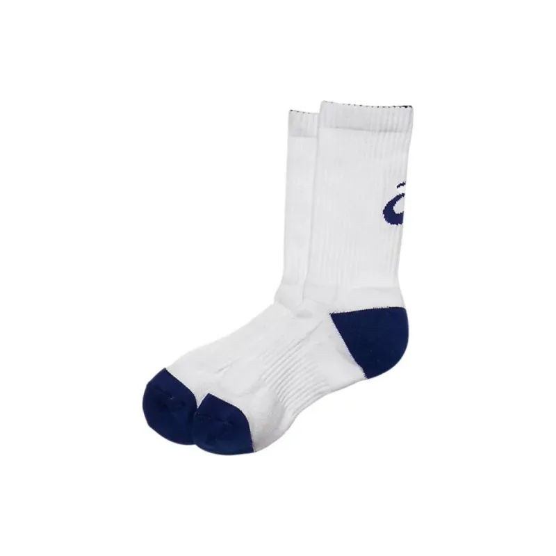 Asics Basketball Socks Unisex 1 Pack Bright White Deep Sea-2