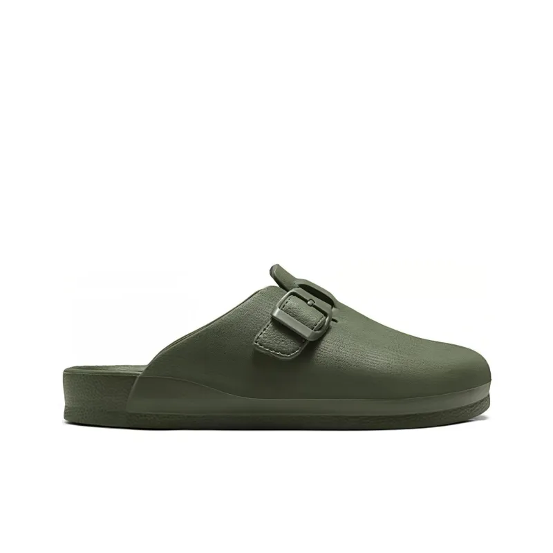 Skechers Quiet Quick Dry Slide Slippers Men's Green-1