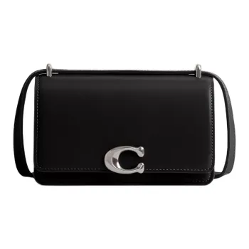 COACH Bandit Delicate Calfskin Shoulder Bag, Crossbody Bag Small Size Women's Black