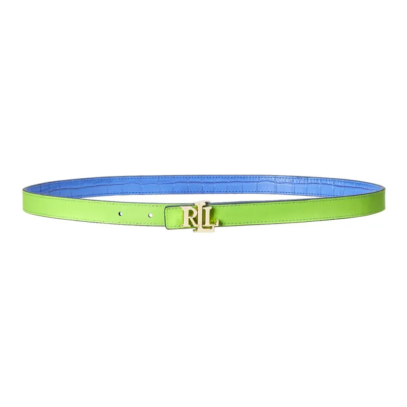 Ralph Lauren Double-Sided Design Smooth Buckle Cow Leather Leather Belts Unisex Multicolor Width 1.9CM-1