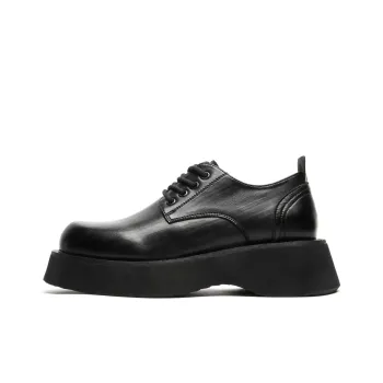 Beidouniao Dress Shoes Men Low Top Black