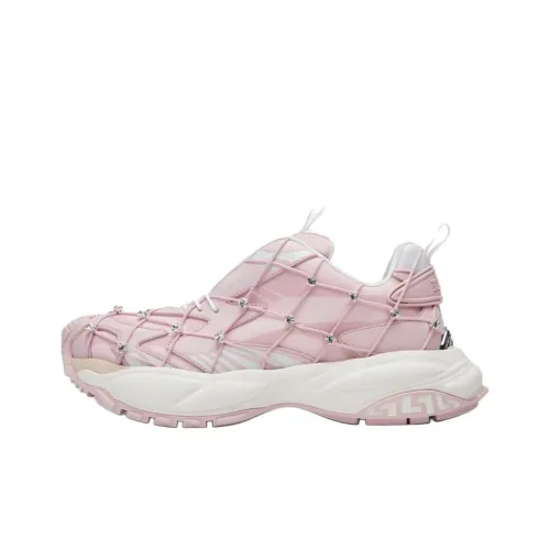 VERSACE Low Top Casual Shoes Women's Light Pink