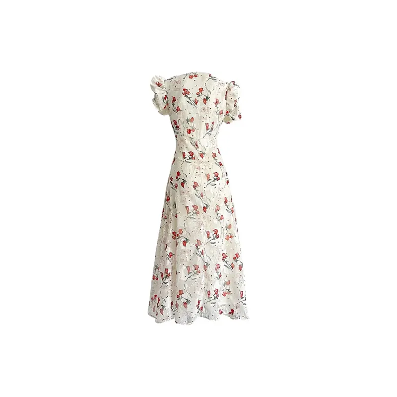 JOSR Short Sleeved Dresses Women's Floral-1