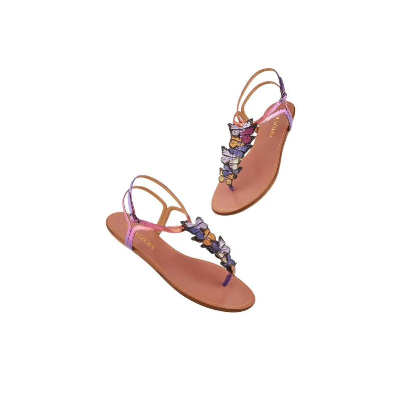 AQUAZZURA Papillon Strap Sandals Women's Purple-4