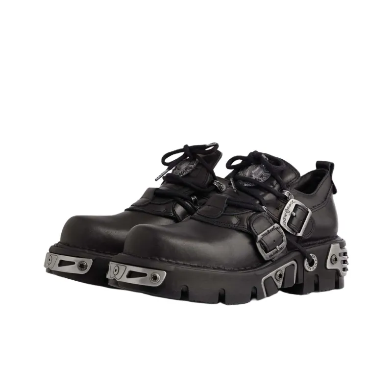 NEW ROCK x Paco Rabanne Low-Top Casual Shoes Unisex Black-2