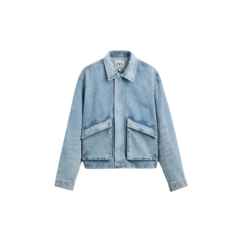 ZARA Denim Jackets Men Medium Blue