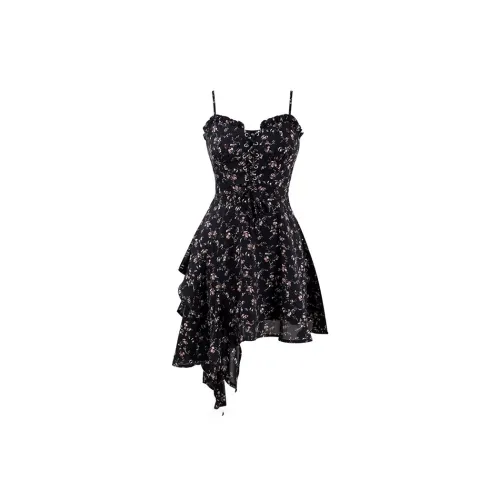 HUINIAN Slip Dresses Women's Black