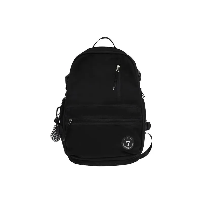 URBAN FOREST Nylon Backpack Regular Unisex Black/White/Pink/Red-12