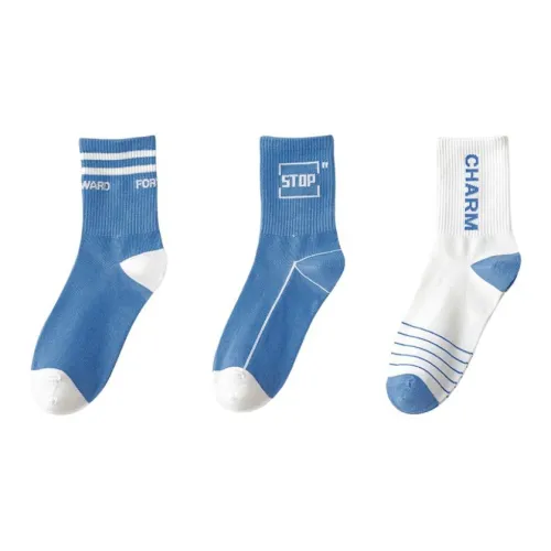 MIIOW Mid Calf Socks Men's 3 Pack