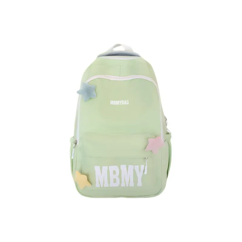 KAMLUI Nylon Backpack Backpack Student Backpack Regular Unisex White/Black/Yellow/Pink/Green-14