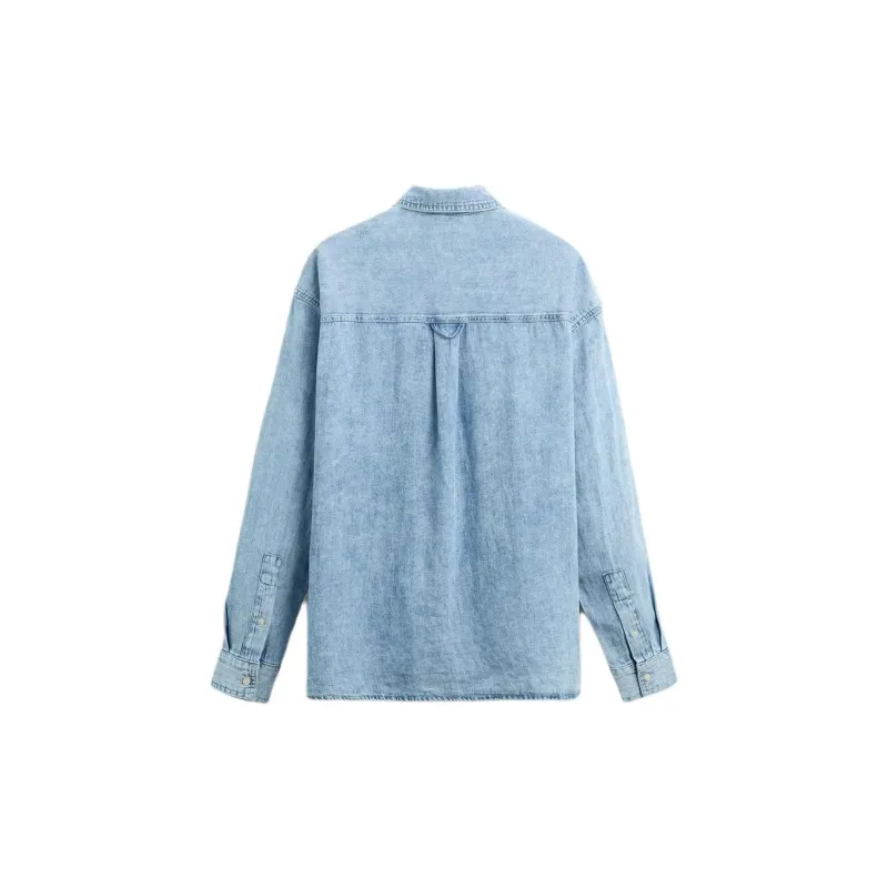 ZARA Shirts Men Medium Blue-1