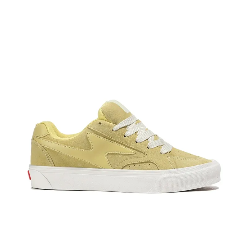 HOMDOON Skateboard Shoes Anti Slip Wear Resistant Low Top Skateboard Shoes Unisex Lemon-1
