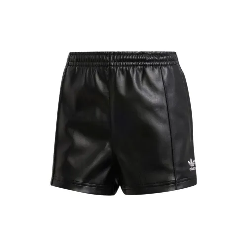 adidas originals Adicolor Pleather Shorts Black