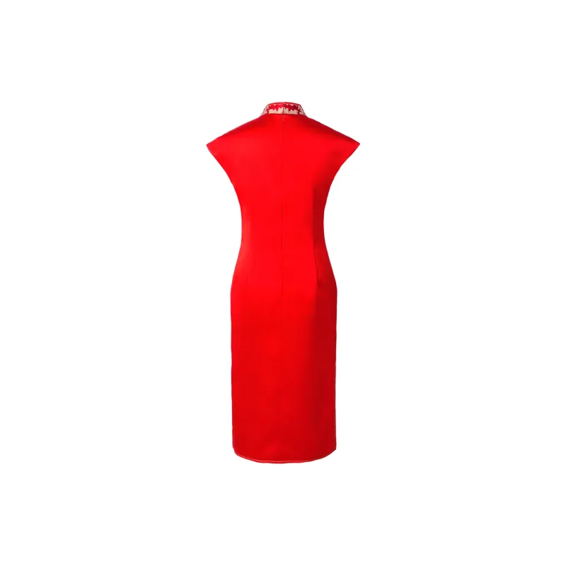 Clothes Cut By Time Cheongsam Women's Red-1