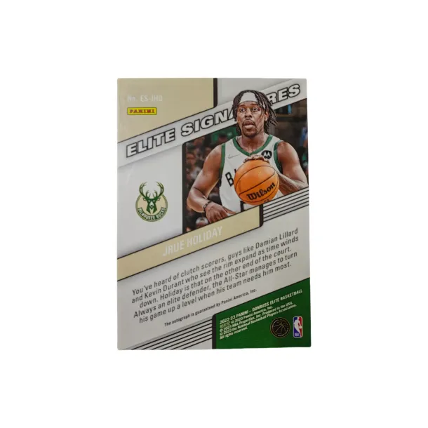PANINI Jrue Holiday 22 23 DONRUS ELITE Collection Signature Player Card Access Pass Sports Cards 1 Pc-1