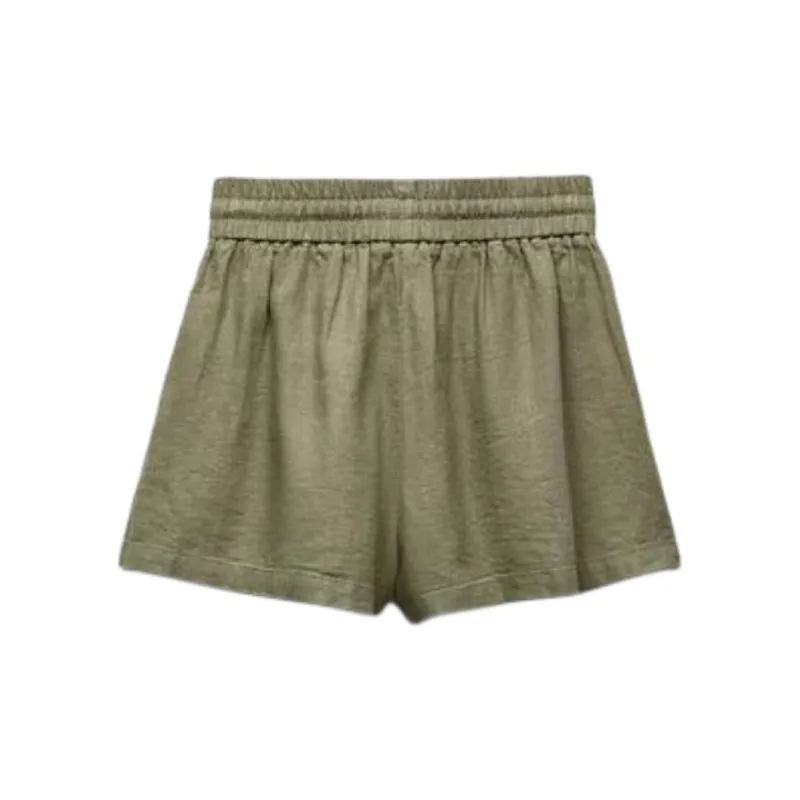 ZARA Casual Shorts Women's _Nsec Medium Khaki Color-1