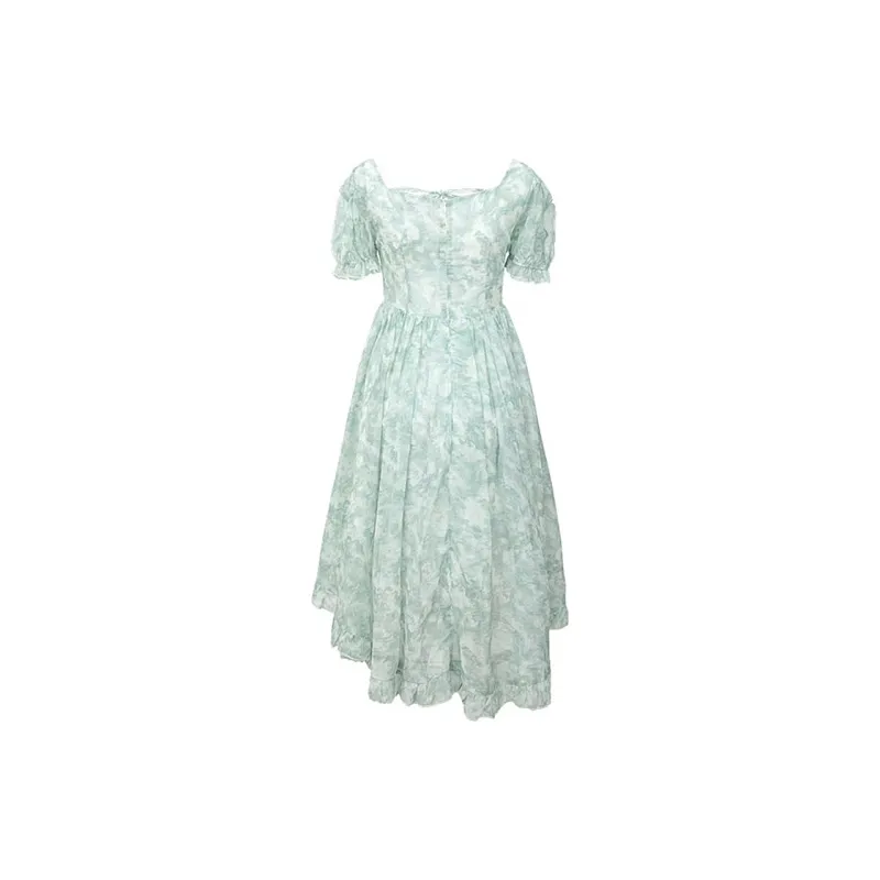 JOSR Short Sleeved Dresses Women's Green-1