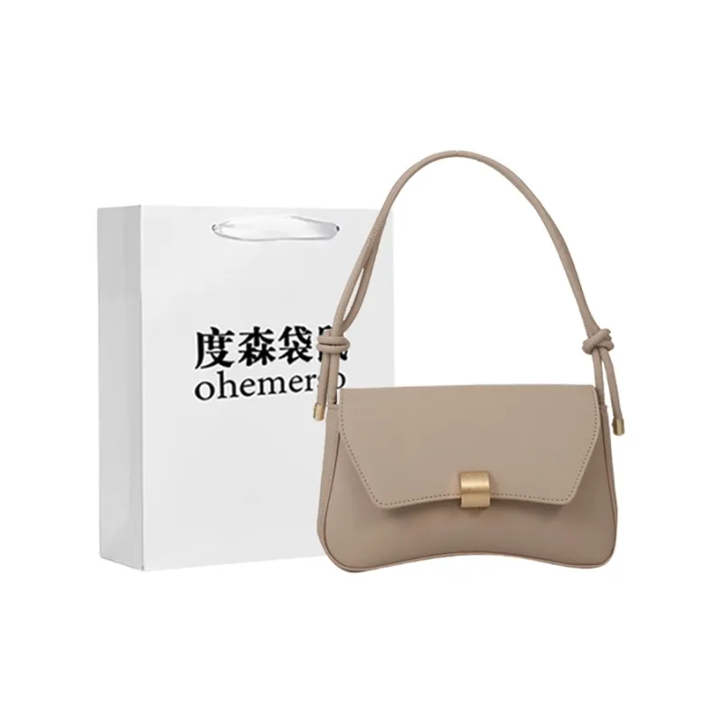 Dusen Kangaroo PU Shoulder Bag Women's Black/White/Green/Khaki/Brown-9