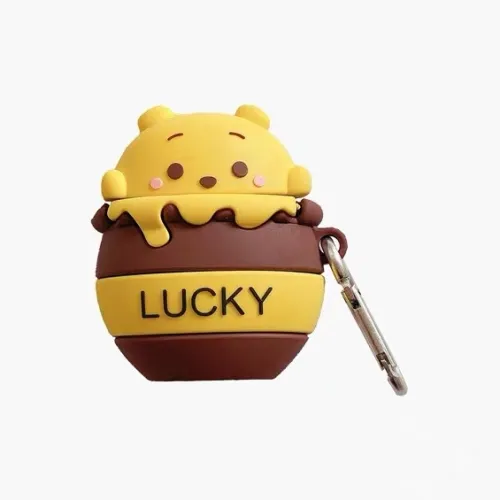 GUCADI For Airpods1/2/3Airpods Pro1/2 Plastic Creative Cartoon Honey Bear Apple Bluetooth Headphone Case