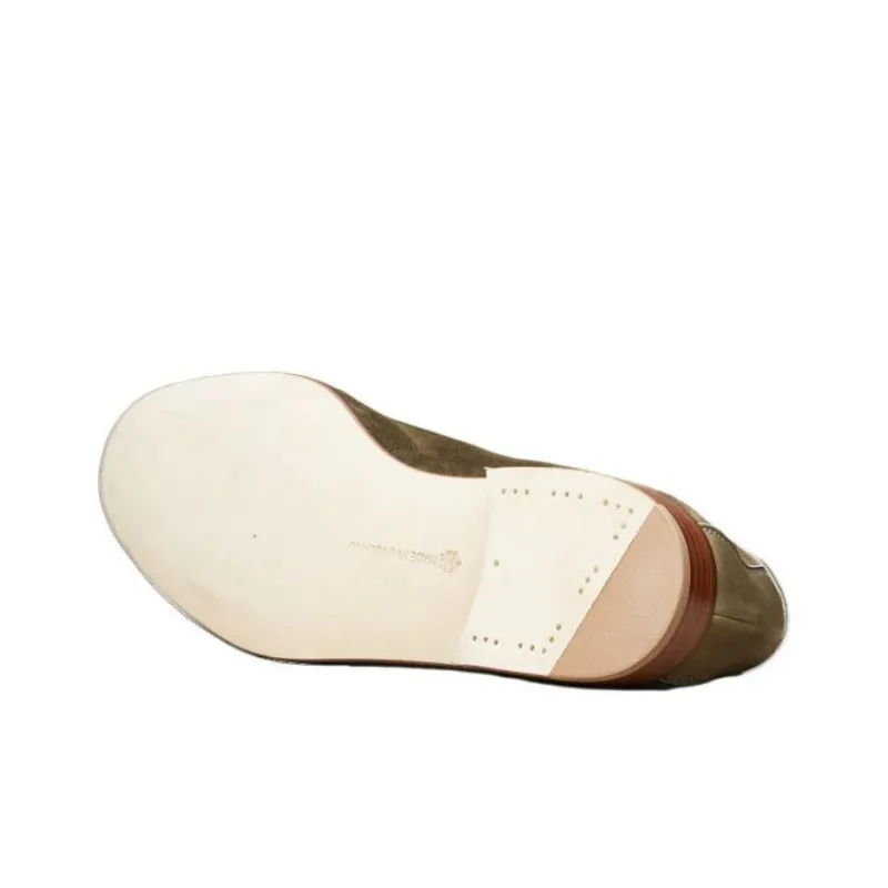 Edward Green Portland Casual Shoes Men's Army Green-3