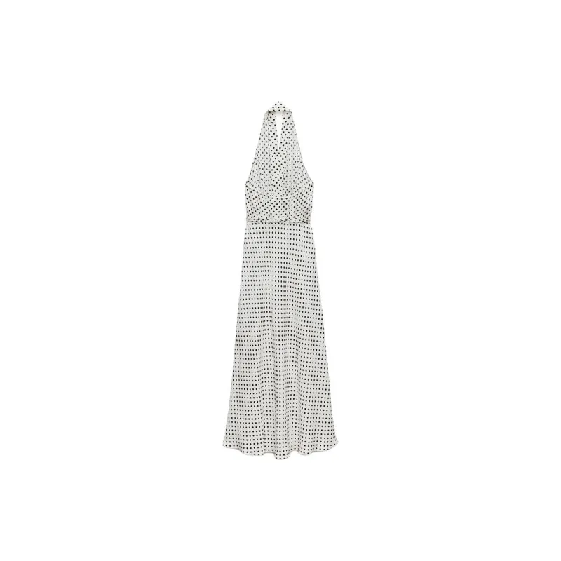 ZARA Sleeveless Dress Women's Gray White-1