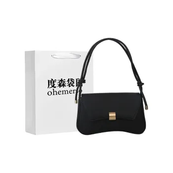 Dusen Kangaroo PU Shoulder Bag Women's Black/White/Green/Khaki/Brown