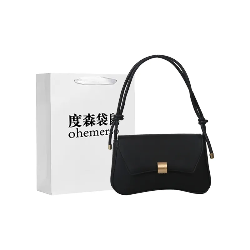 Dusen Kangaroo PU Shoulder Bag Women's Black/White/Green/Khaki/Brown-0