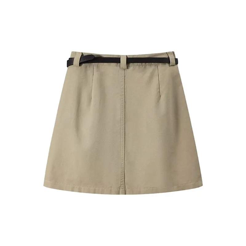 KEAB Casual Short Skirts Women's Khaki-1