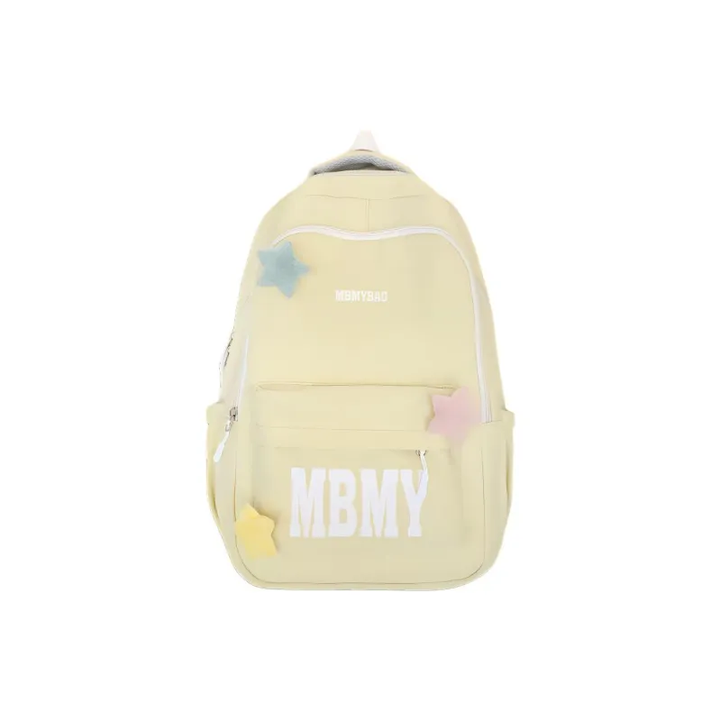 KAMLUI Nylon Backpack Backpack Student Backpack Regular Unisex White/Black/Yellow/Pink/Green-8