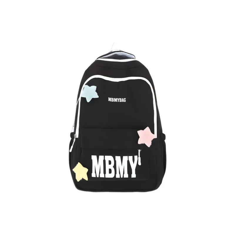 KAMLUI Nylon Backpack Backpack Student Backpack Regular Unisex White/Black/Yellow/Pink/Green-7