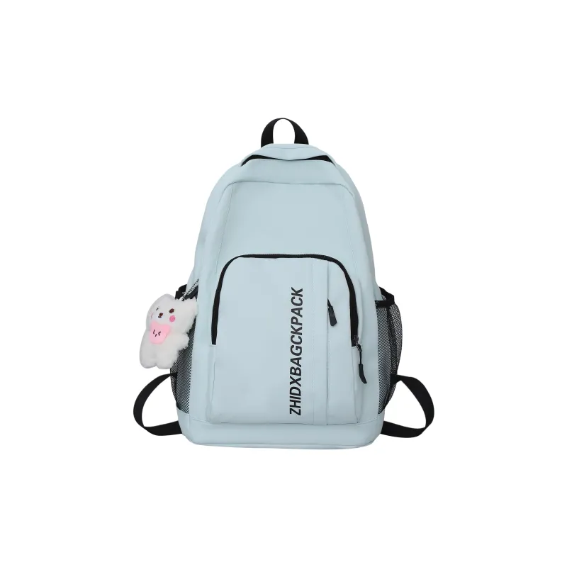 KAMLUI Nylon Backpack Regular Unisex Ivory/Black/Light Green/Light Blue-13