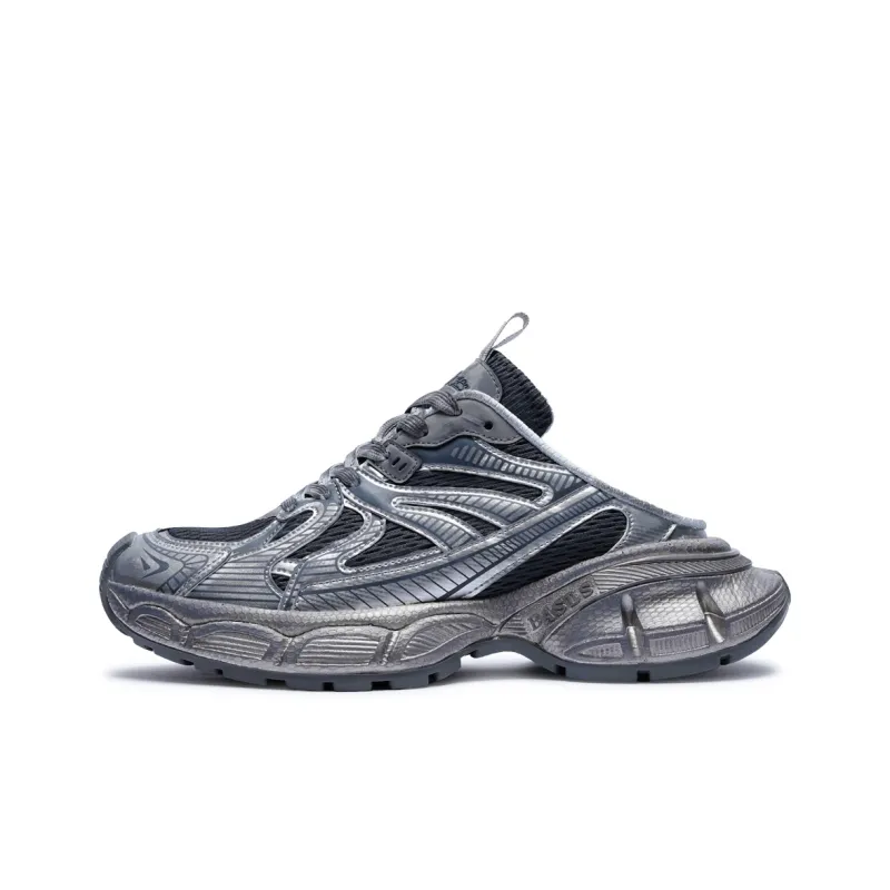 BASLS Bashe Series Mules Breathable Height Increasing Low Top Chunky Sneakers Unisex-35