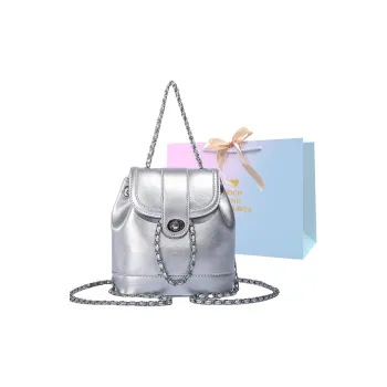 SUPERCUTE PU Backpack Regular Women's Silver/Black