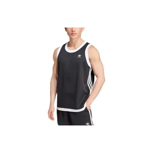 Adidas Originals Mock Eyelet Tank Tops Men Black