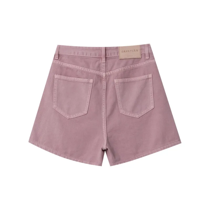 CHARM PICK Denim Shorts Women's Pink-1