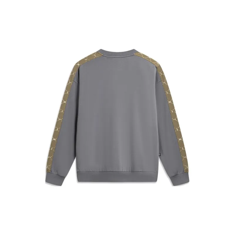 LiNing Sports Life Collection Sweatshirt Men's Nine Degrees Gray-1