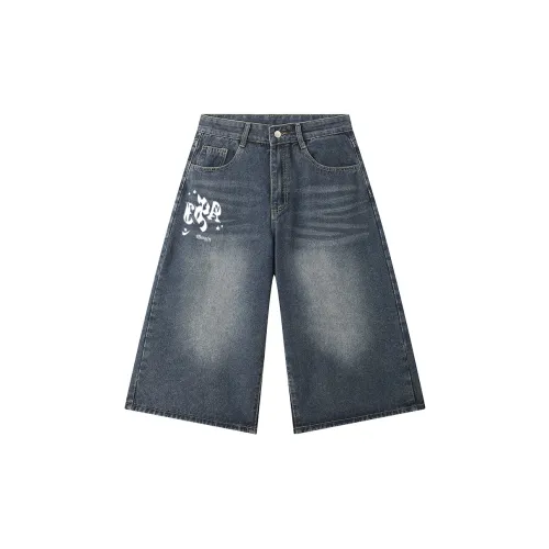 Ice flying Denim Shorts Unisex