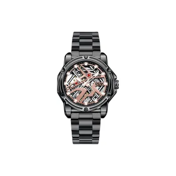 PEAK Automatic Mechanical Movement Stainless Steel Watchband Watch Men's Watches Gold Dial