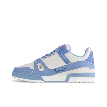 LOUIS VUITTON Trainer Low Top Skateboard Shoes Unisex Sea Blue