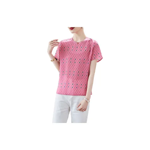 To the west Shirts Women's Pink Plaid