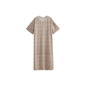 Same Language Nightgown Women's Wheat White Rope Wicker Pattern