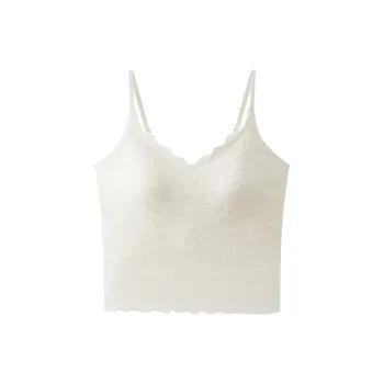 Flowers In Water Tank Top Women's Cream White
