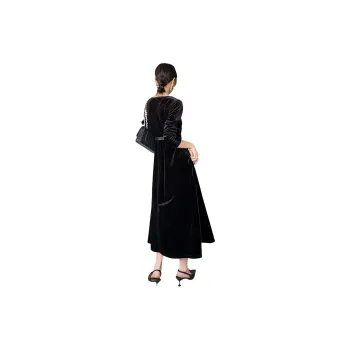 CLUB NEWS Long-Sleeved Dresses Women's Black
