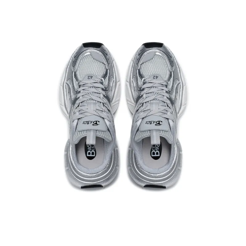 BASLS Bashe Series Mules Breathable Height Increasing Low Top Chunky Sneakers Unisex-11