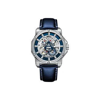 PEAK Automatic Mechanical Movement Leather Watch Bands Watch Men's Watches Cut-Out Dial