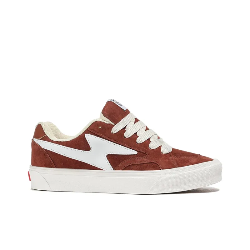 HOMDOON Skateboard Shoes Anti Slip Wear Resistant Low Top Skateboard Shoes Unisex Chocolate Brown-1