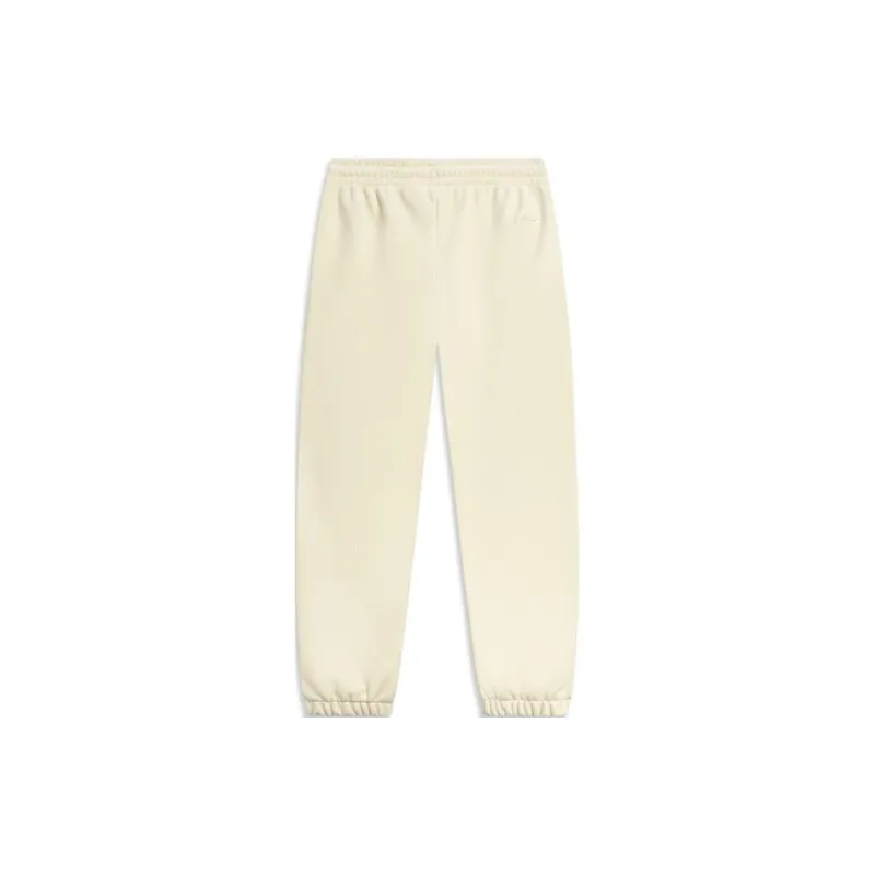 LiNing Sports Trend Series Knitted Sports Pants Women's Swan White-1